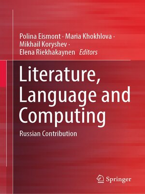 cover image of Literature, Language and Computing